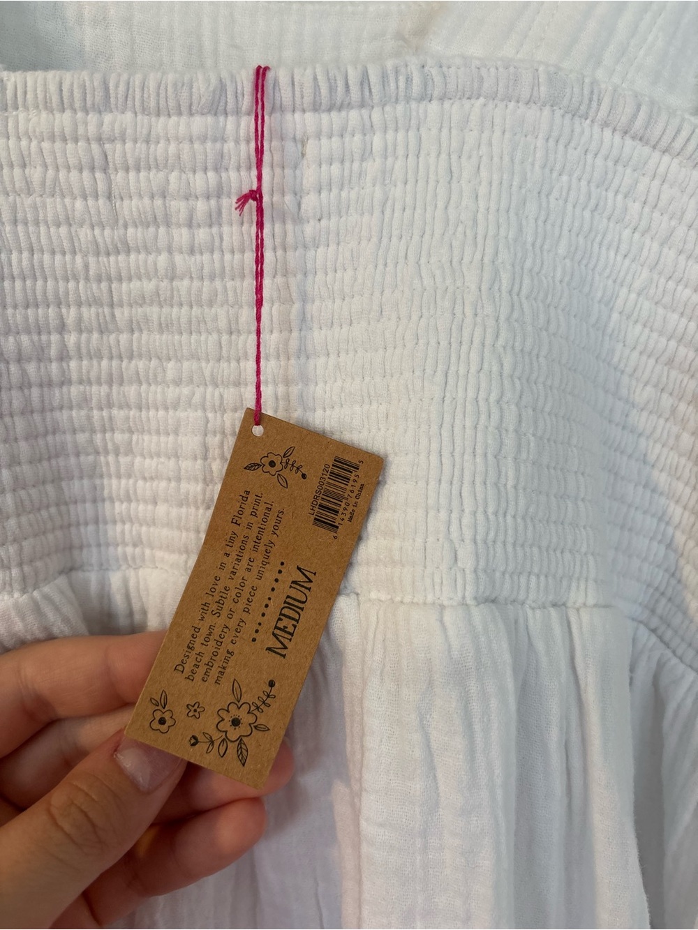 Natural Life Tricia Mini Dress in White Cotton Gauze - Picture 3 of 3